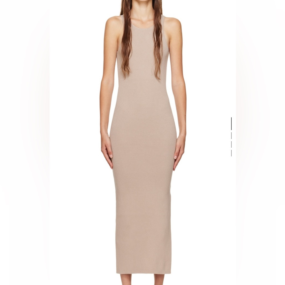 ANNA QUAN Beige Jemma Midi Dress NWT
